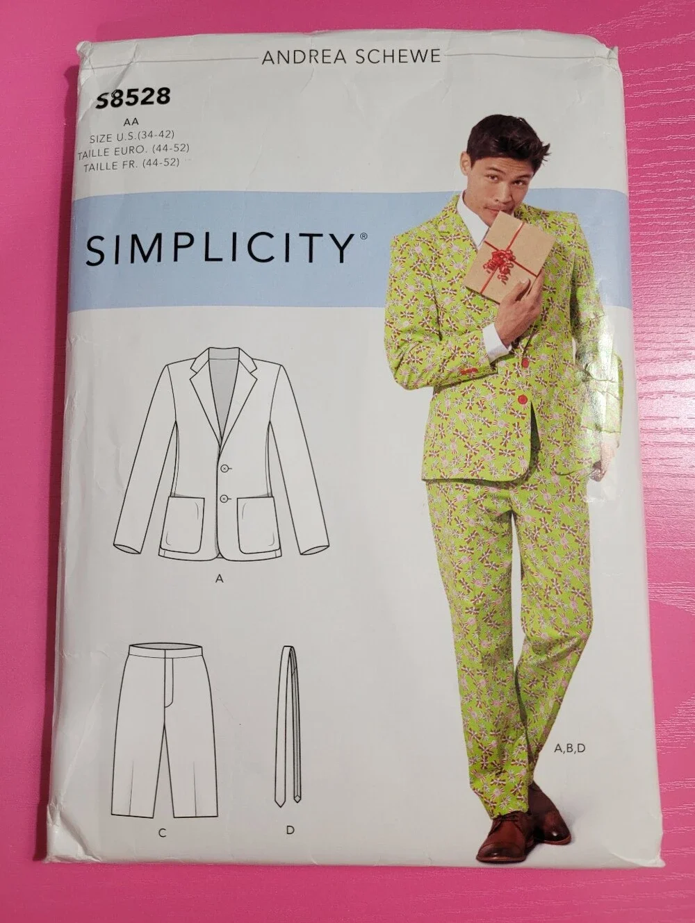 Simplicity Andrea Schewe Men's Costume Suit Sewing Pattern S8528 (1450)